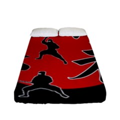 Ninja Fitted Sheet (full/ Double Size) by Valentinaart