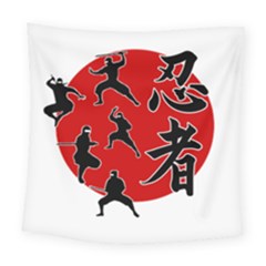 Ninja Square Tapestry (large) by Valentinaart