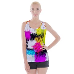 Colorful Blurry Paint Strokes                        Crisscross Back Tank Top