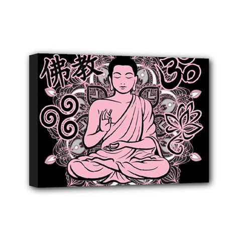 Ornate Buddha Mini Canvas 7  X 5  by Valentinaart
