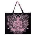 Ornate Buddha Zipper Large Tote Bag View1