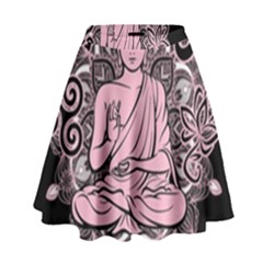 Ornate Buddha High Waist Skirt by Valentinaart