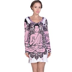 Ornate Buddha Long Sleeve Nightdress by Valentinaart