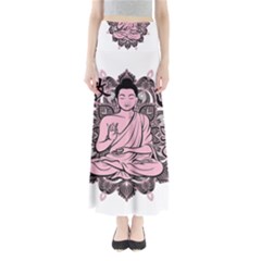 Ornate Buddha Full Length Maxi Skirt by Valentinaart