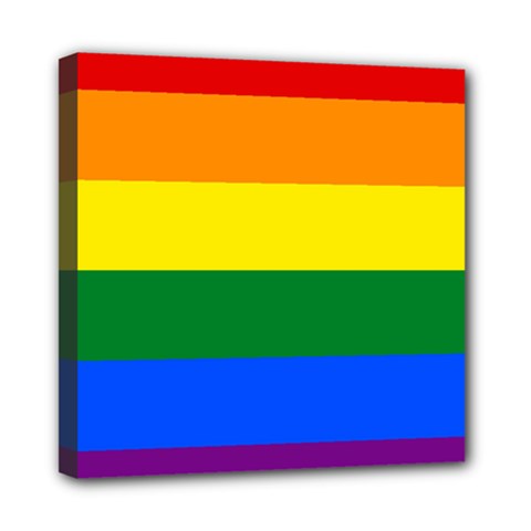 Pride Rainbow Flag Mini Canvas 8  X 8  by Valentinaart