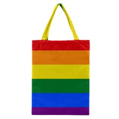 Pride Rainbow Flag Classic Tote Bag by Valentinaart