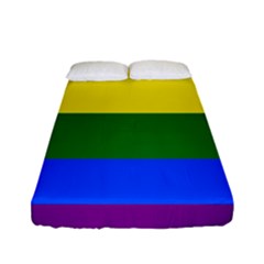 Pride Rainbow Flag Fitted Sheet (full/ Double Size) by Valentinaart