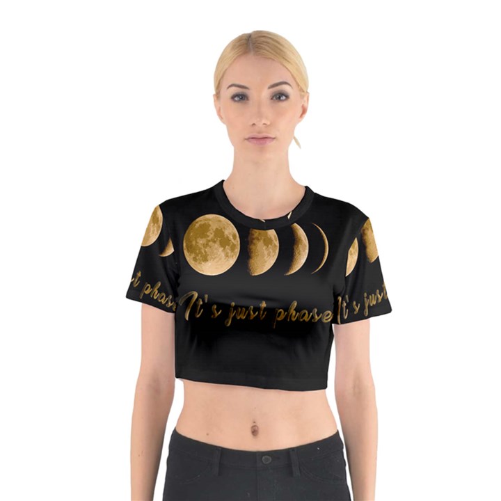 Moon phases  Cotton Crop Top
