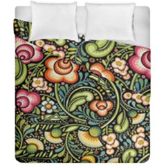 Bohemia Floral Pattern Duvet Cover Double Side (california King Size)