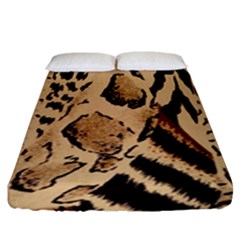 Animal Fabric Patterns Fitted Sheet (king Size)