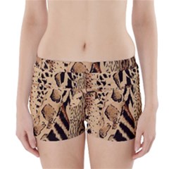 Animal Fabric Patterns Boyleg Bikini Wrap Bottoms