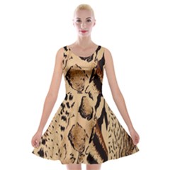 Animal Fabric Patterns Velvet Skater Dress