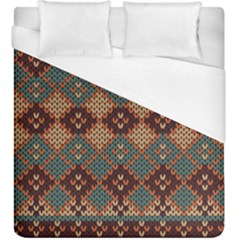 Knitted Pattern Duvet Cover (king Size)