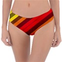 Abstract Bright Stripes Reversible Classic Bikini Bottoms View1