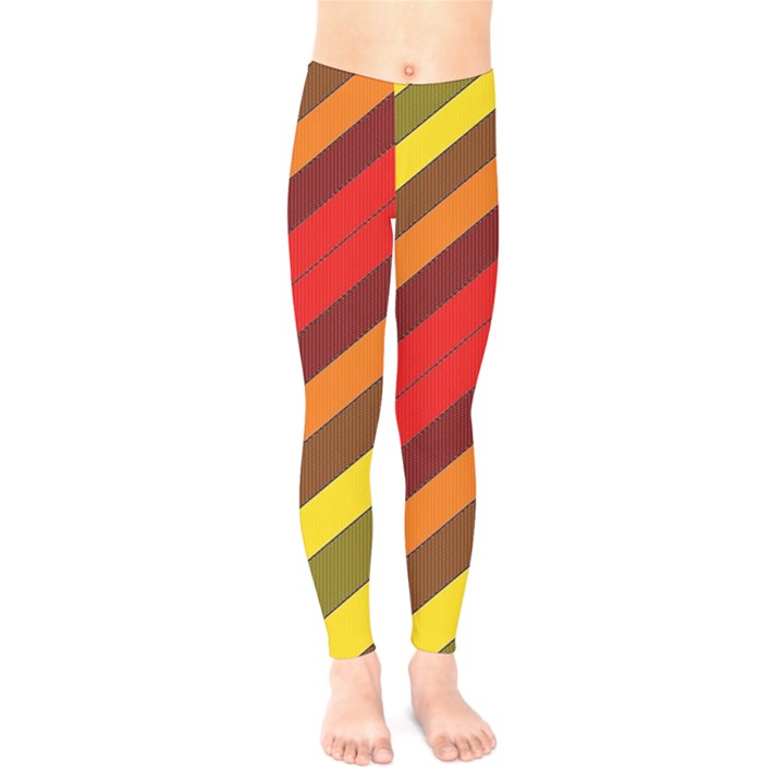 Abstract Bright Stripes Kids  Leggings 