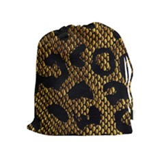 Metallic Snake Skin Pattern Drawstring Pouches (extra Large)