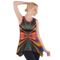 Casanova Abstract Art Colors Cool Druffix Flower Freaky Trippy Side Drop Tank Tunic