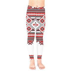 Consecutive Knitting Patterns Vector Kids  Leggings 