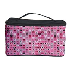 Abstract Pink Squares Cosmetic Storage Case