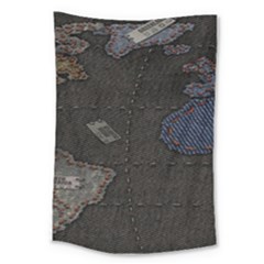 World Map Large Tapestry by BangZart