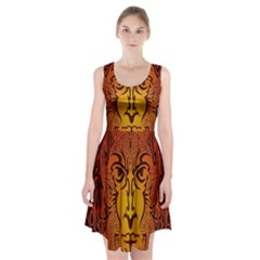 Lion Man Tribal Racerback Midi Dress