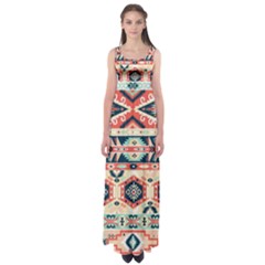 Aztec Pattern Copy Empire Waist Maxi Dress