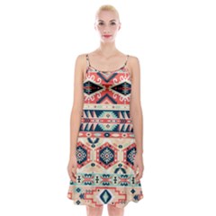 Aztec Pattern Copy Spaghetti Strap Velvet Dress by BangZart