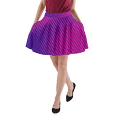 Purple Pink Dots A-line Pocket Skirt