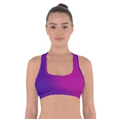 Purple Pink Dots Cross Back Sports Bra