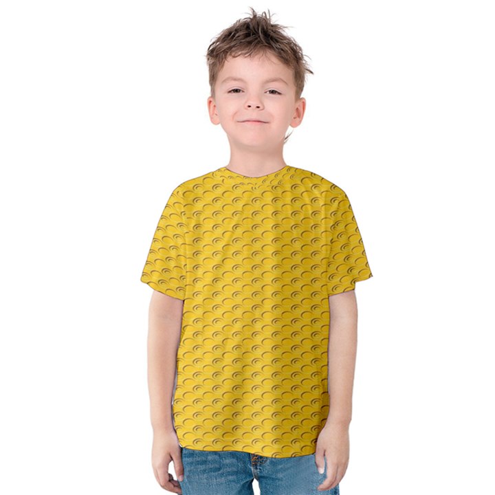 Yellow Dots Pattern Kids  Cotton Tee