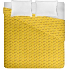 Yellow Dots Pattern Duvet Cover Double Side (king Size)