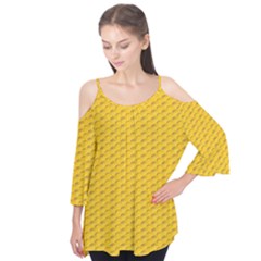 Yellow Dots Pattern Flutter Tees