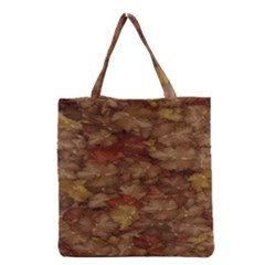 Brown Texture Grocery Tote Bag