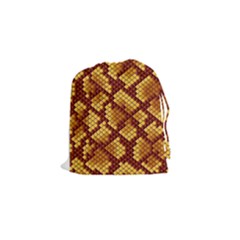 Snake Skin Pattern Vector Drawstring Pouches (small) 