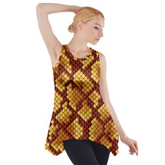 Snake Skin Pattern Vector Side Drop Tank Tunic