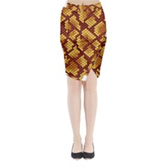 Snake Skin Pattern Vector Midi Wrap Pencil Skirt by BangZart