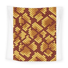 Snake Skin Pattern Vector Square Tapestry (large) by BangZart