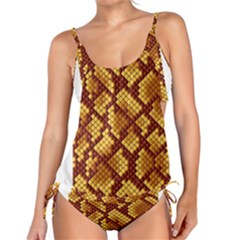 Snake Skin Pattern Vector Tankini by BangZart