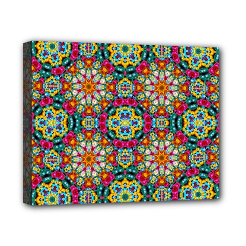 Jewel Tiles Kaleidoscope Canvas 10  X 8  by WolfepawFractals