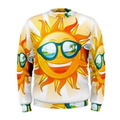 Cartoon Sun Men s Sweatshirt by LimeGreenFlamingo
