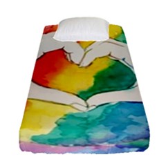 Pride Love Fitted Sheet (single Size) by LimeGreenFlamingo