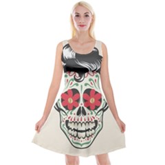 Man Sugar Skull Reversible Velvet Sleeveless Dress