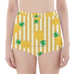 Pineapple High-waisted Bikini Bottoms by LimeGreenFlamingo