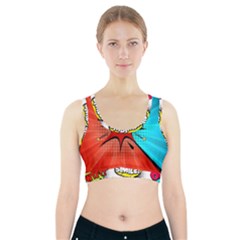 Comic Book Vs With Colorful Comic Speech Bubbles  Sports Bra With Pocket by LimeGreenFlamingo