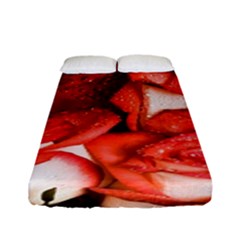 Nice Rose With Water Fitted Sheet (full/ Double Size) by BangZart