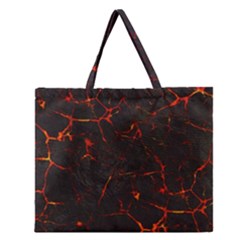 Volcanic Textures Zipper Large Tote Bag