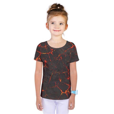 Volcanic Textures Kids  One Piece Tee by BangZart