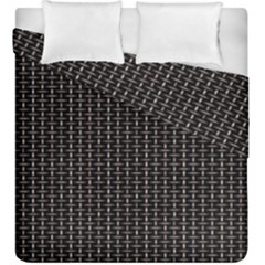 Dark Black Mesh Patterns Duvet Cover Double Side (king Size)