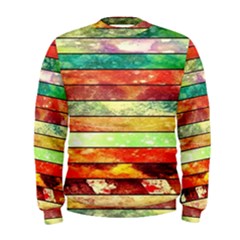 Stripes Color Oil Men s Sweatshirt by BangZart