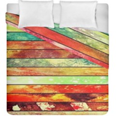 Stripes Color Oil Duvet Cover Double Side (king Size) by BangZart